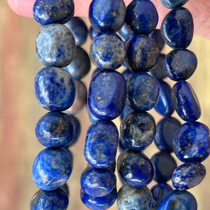 Lapis Lazuli Armband – Nuggets 10–12 mm, ca. 19 cm