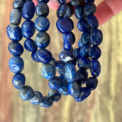 Lapis Lazuli Armband – Nuggets 10–12 mm, ca. 19 cm