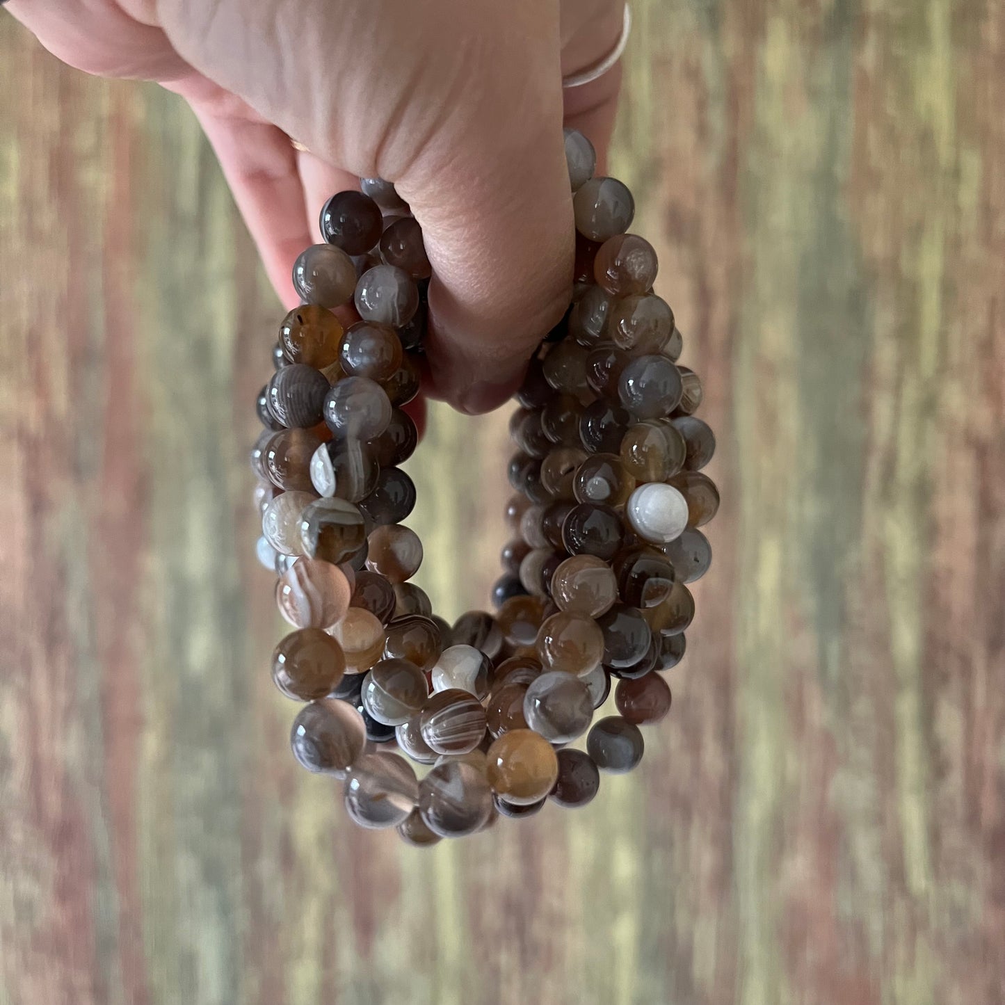 Botswana Achat – 8 mm, ca. 18 cm - Armband