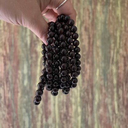 Granat – 8 mm, ca. 18 cm - Armband