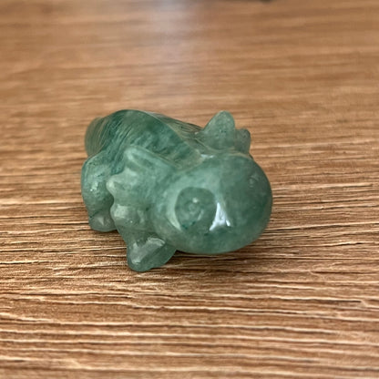 Axolotl aus grünem Aventurin