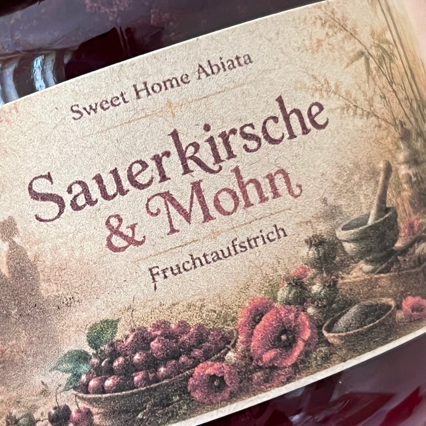 Sauerkirsche Mohn - Fruchtaufstrich - 200 Gramm
