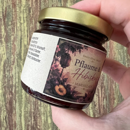 Pflaume Hibiskus - Fruchtaufstrich - 100 Gramm