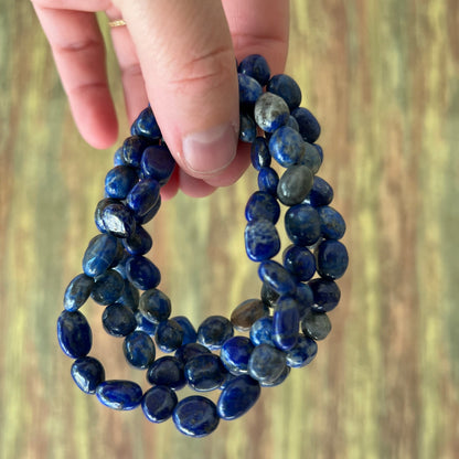 Lapis Lazuli Armband – Nuggets 10–12 mm, ca. 19 cm