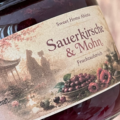 Sauerkirsche Mohn - Fruchtaufstrich - 200 Gramm