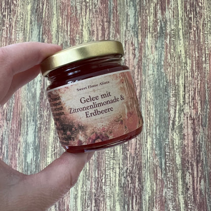 Gelee mit Zitronenlimonade und Erdbeere - 100 Gramm
