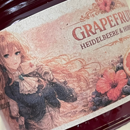 Grapefruit mit Heidelbeere und Hibiskus - Fruchtaufstrich 100 Gramm