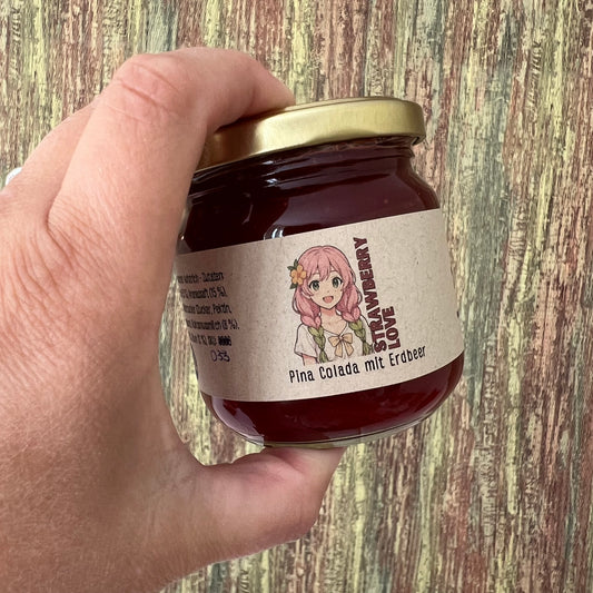 Strawberry Love - Erdbeer Colada - Fruchtaufstrich - 200 Gramm (mit Alkohol)