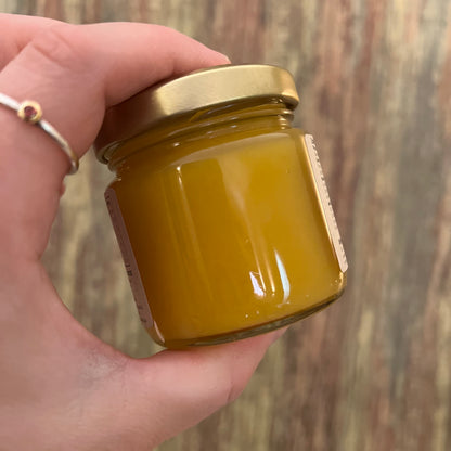 Pfirsich · Maracuja · Weiße Schokolade - Fruchtaufstrich 100 Gramm