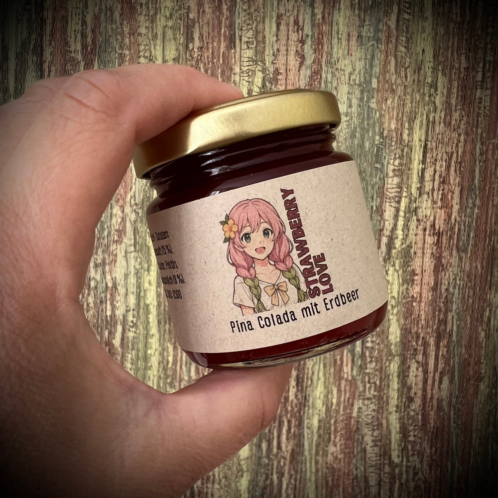 Strawberry Love - Erdbeer Colada - Fruchtaufstrich - 100 Gramm (mit Alkohol)