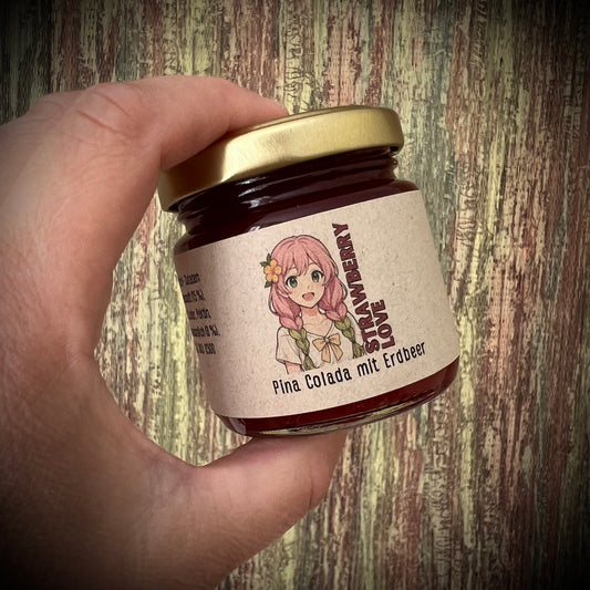 Strawberry Love - Erdbeer Colada - Fruchtaufstrich - 100 Gramm (mit Alkohol)