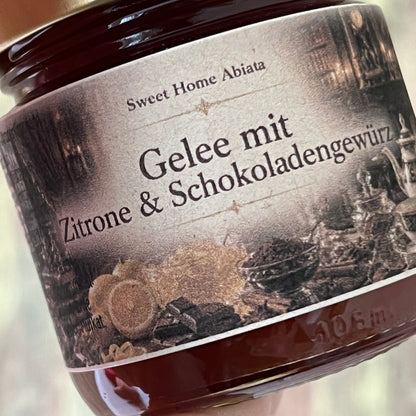 Gelee mit Zitronenlimonade und Schokoladengewürz 100 Gramm