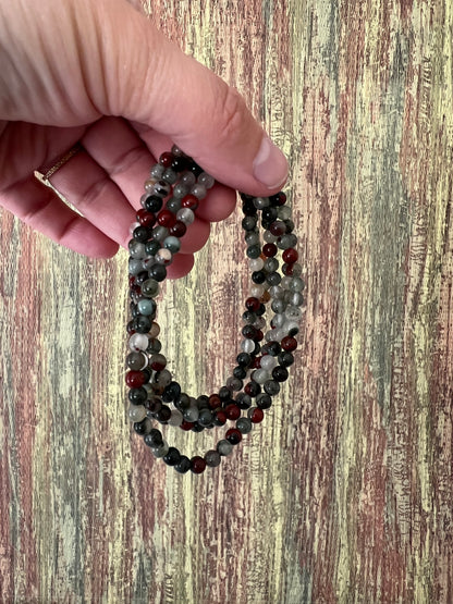 afrikanischer Blutstein – 4 mm, 18 cm - Armband