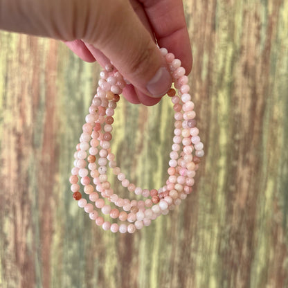 Pink Opal – 4 mm, ca. 18 cm - Armband