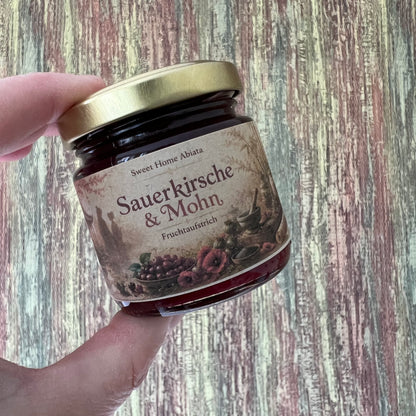 Sauerkirsche Mohn - Fruchtaufstrich - 100 Gramm