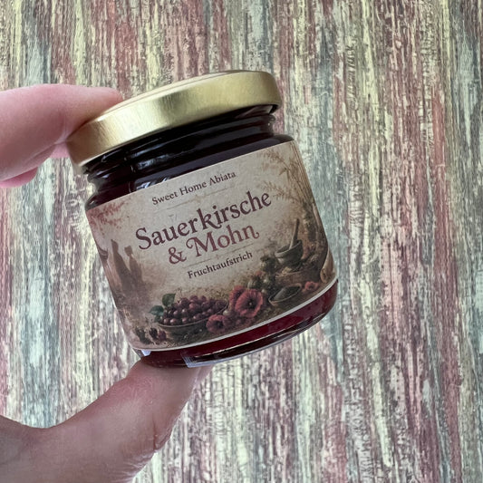Sauerkirsche Mohn - Fruchtaufstrich - 100 Gramm