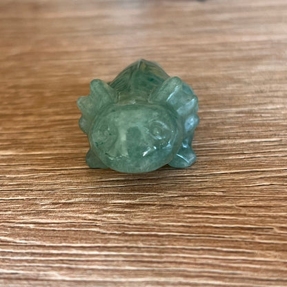 Axolotl aus grünem Aventurin