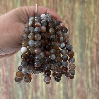 Botswana Achat – 8 mm, ca. 18 cm - Armband