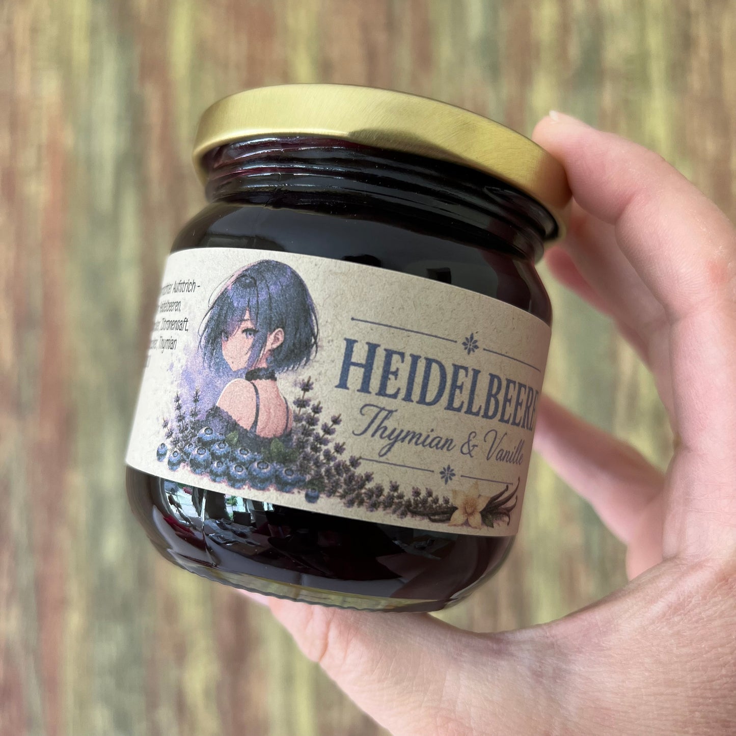Heidelbeere mit Thymian - Fruchtaufstrich - 200 Gramm