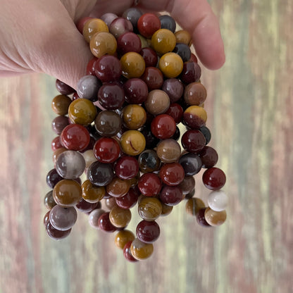 Mookait – 10 mm, ca. 18 cm - Armband