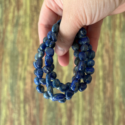 Lapis Lazuli Armband – Nuggets 10–12 mm, ca. 19 cm