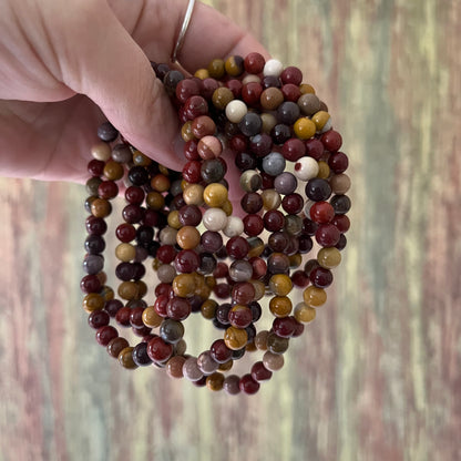 Mookait – 6 mm, ca. 18 cm - Armband