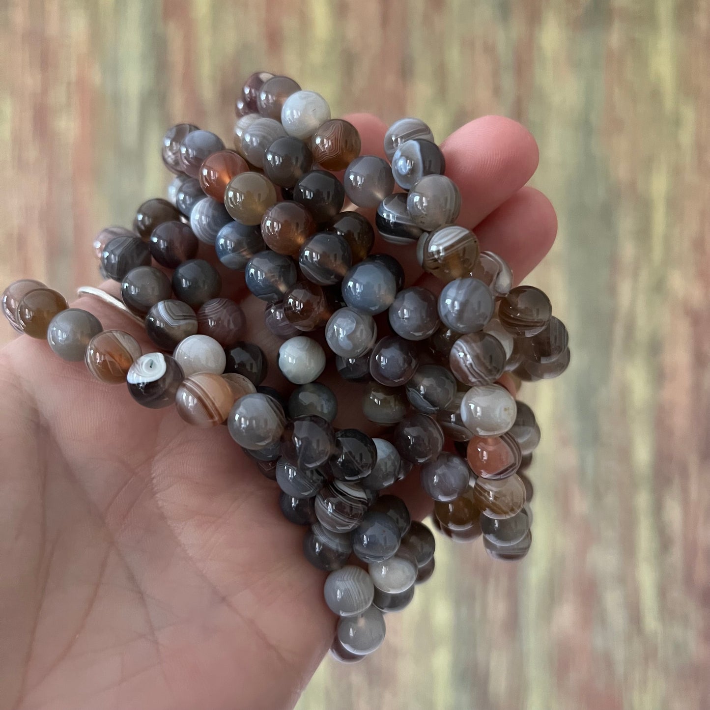 Botswana Achat – 8 mm, ca. 18 cm - Armband