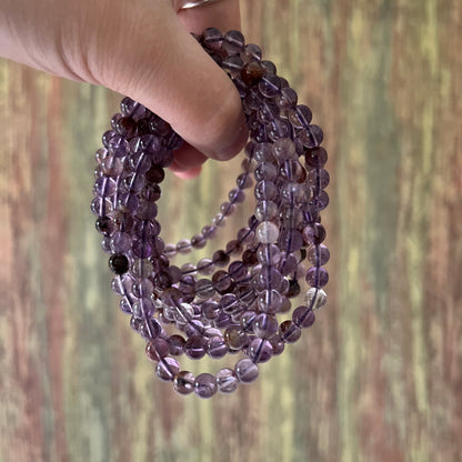 Lodolith Quarz – 6 mm, ca. 18 cm - Armband