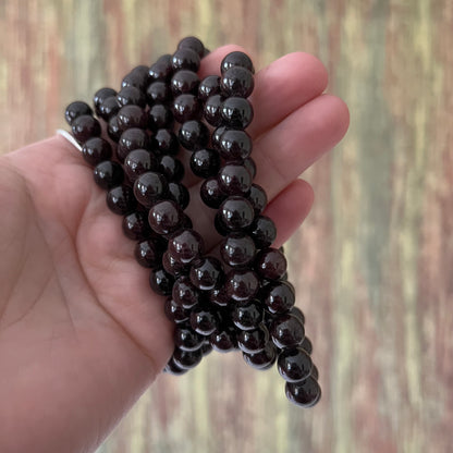 Granat – 8 mm, ca. 18 cm - Armband