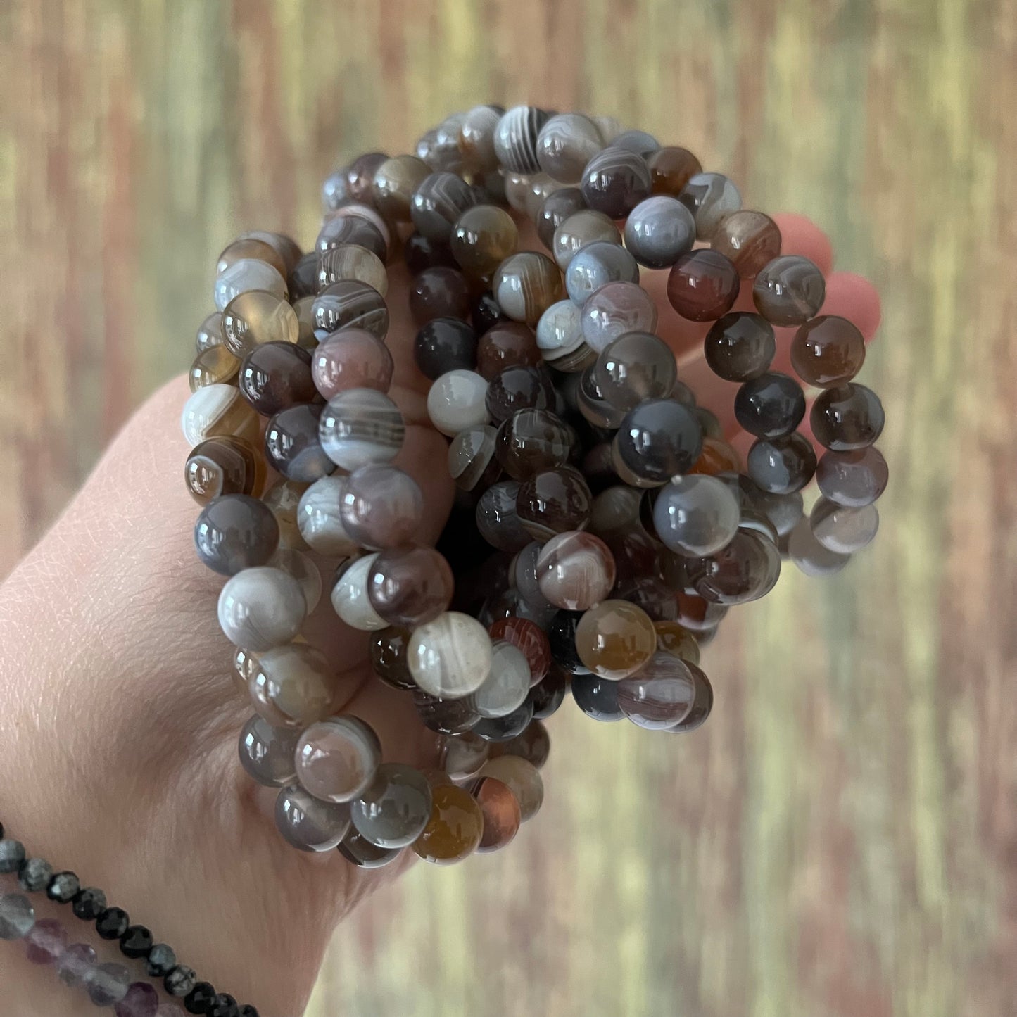 Botswana Achat – 8 mm, ca. 18 cm - Armband