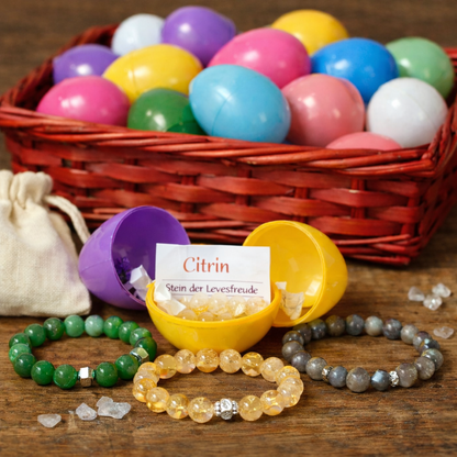 Lucky Stone Surprise Egg | Edelsteinarmband mit Bedeutung | Überraschung