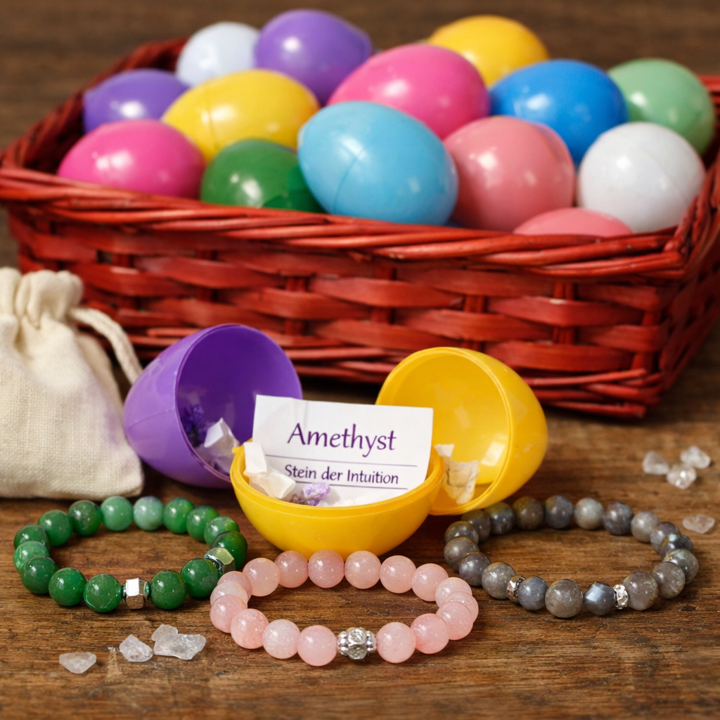 Lucky Stone Surprise Egg | Edelsteinarmband mit Bedeutung | Überraschung