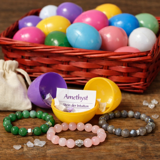 Lucky Stone Surprise Egg | Edelsteinarmband mit Bedeutung | Überraschung