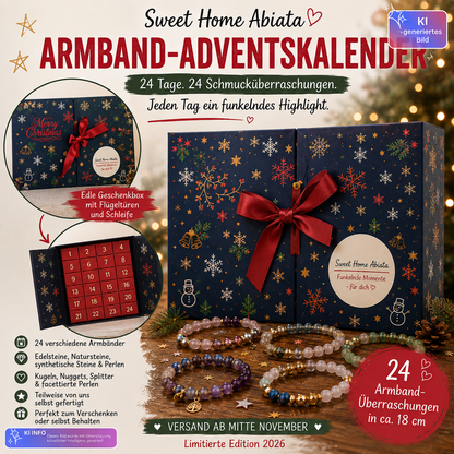 Schmuckarmband-Adventskalender 2026 – 24 Schmucküberraschungen - Edition 2026
