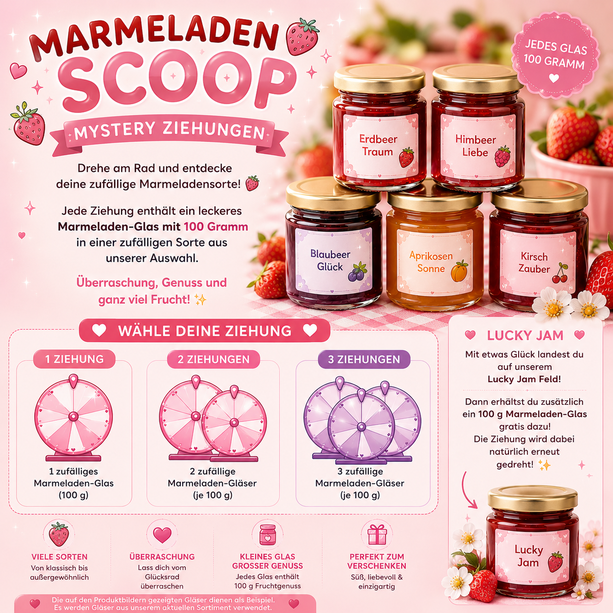 Marmeladen Scoop – Mystery Ziehungen für 100 Gramm