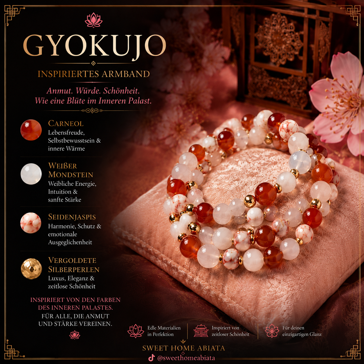 Inspiriert von "Die Tagebücher der Apothekerin" - Gyokujou – Kaiserliche Eleganz - Perlenarmband