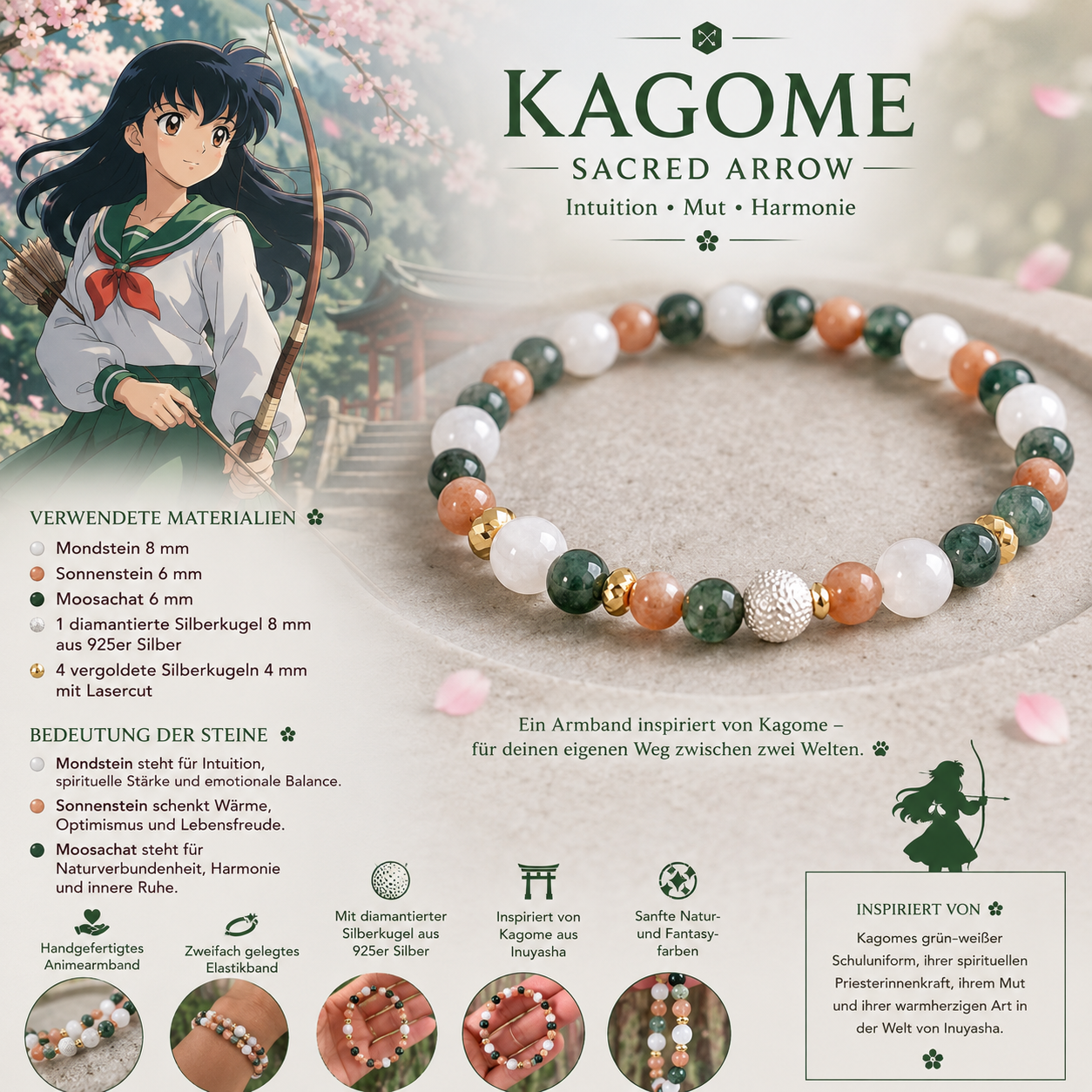 Inspiriert von Kagome - Anime Armband aus Inuyasha