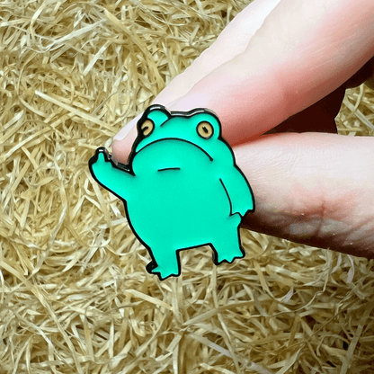 Pin - Frosch mit Mittelfinger - Sweet Home Abiata