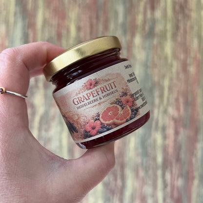 Grapefruit mit Heidelbeere und Hibiskus - Fruchtaufstrich 100 Gramm