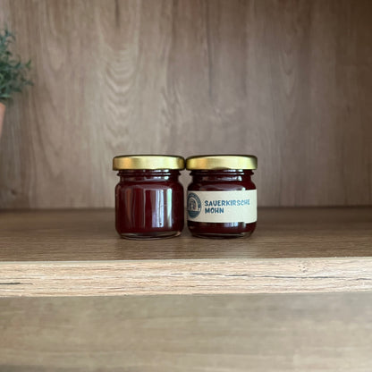 Sauerkirsche Mohn - Fruchtaufstrich - 40 Gramm