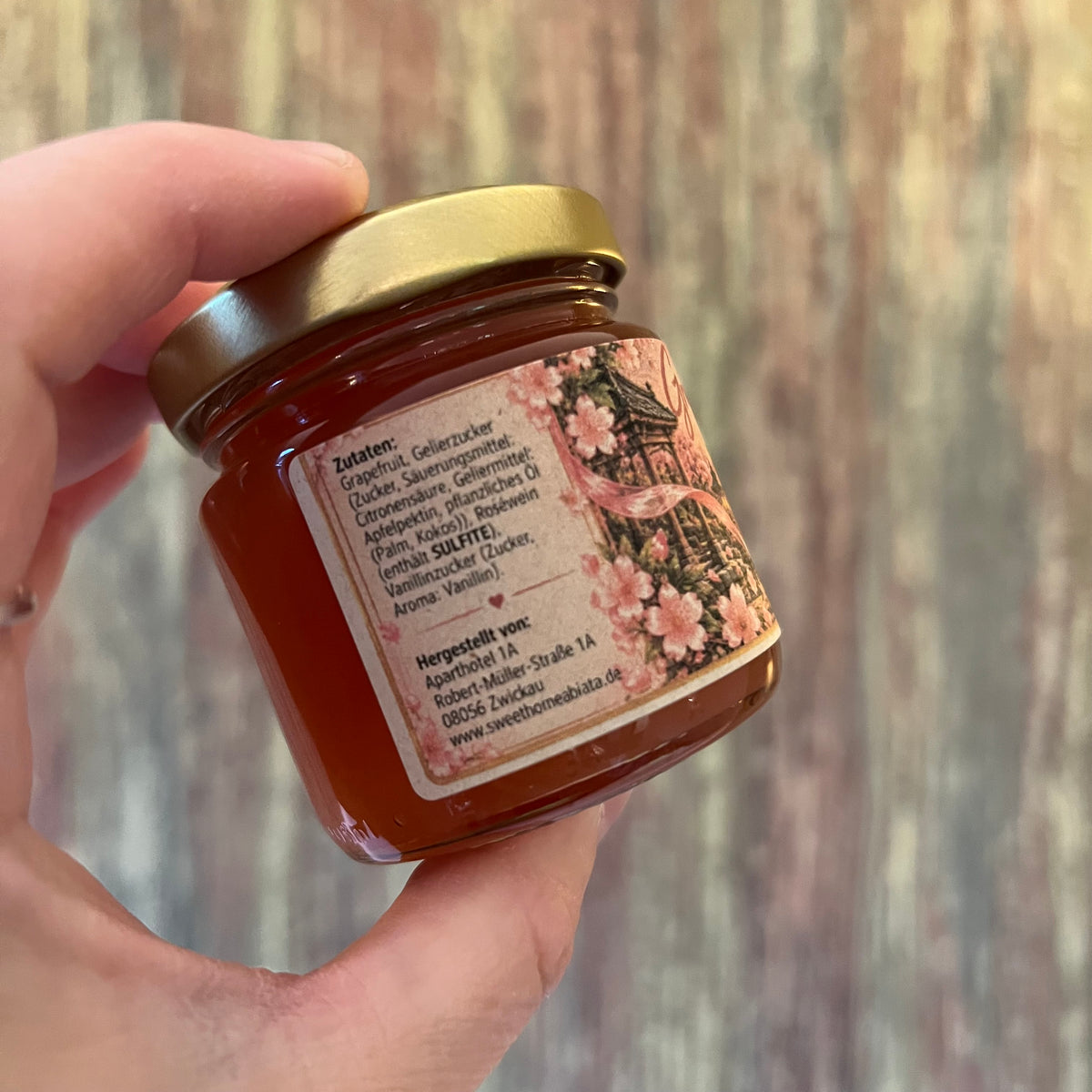 Grapefruit · Rosé – Fruchtaufstrich - 100 Gramm (mit Alkohol)
