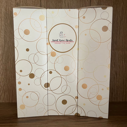 Schmuckkarton für 3x100 Gramm Gläser (Leerverpackung) - GOLDENE KREISE