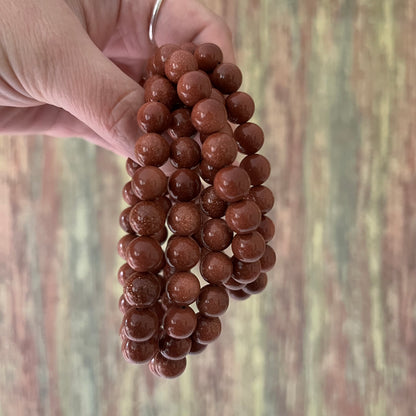 goldener Sandstein – 10 mm, ca. 18 cm - Armband