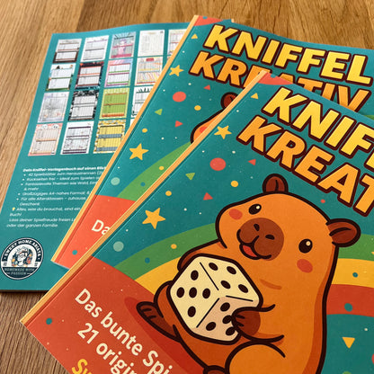 Kreativ Würfelblock: 21 kreative Spielvorlagen zum Heraustrennen! - Limited Edition Capybara
