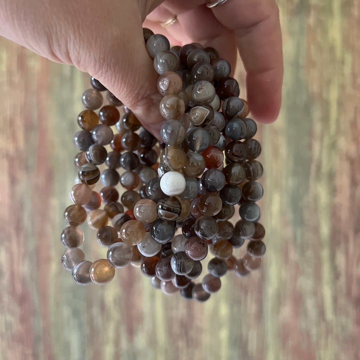 Botswana Achat – 8 mm, ca. 18 cm - Armband