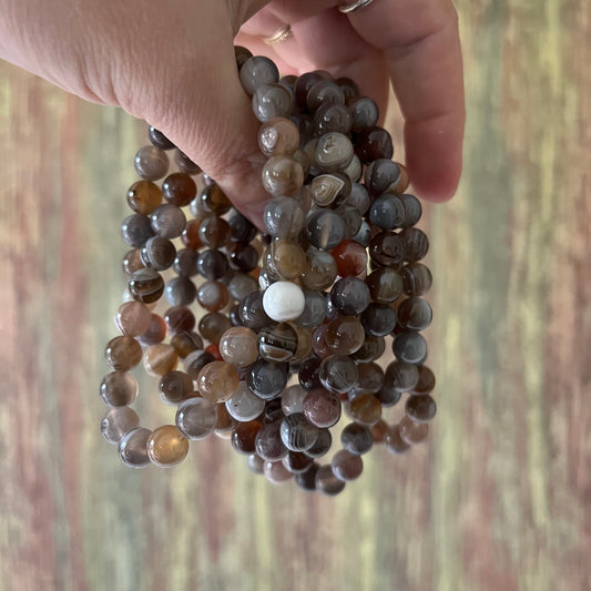 Botswana Achat – 8 mm, ca. 18 cm - Armband