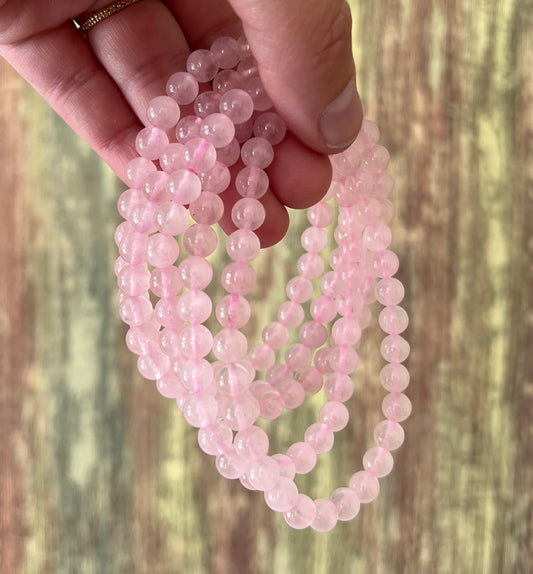 Rosenquarz – Armband  6mm