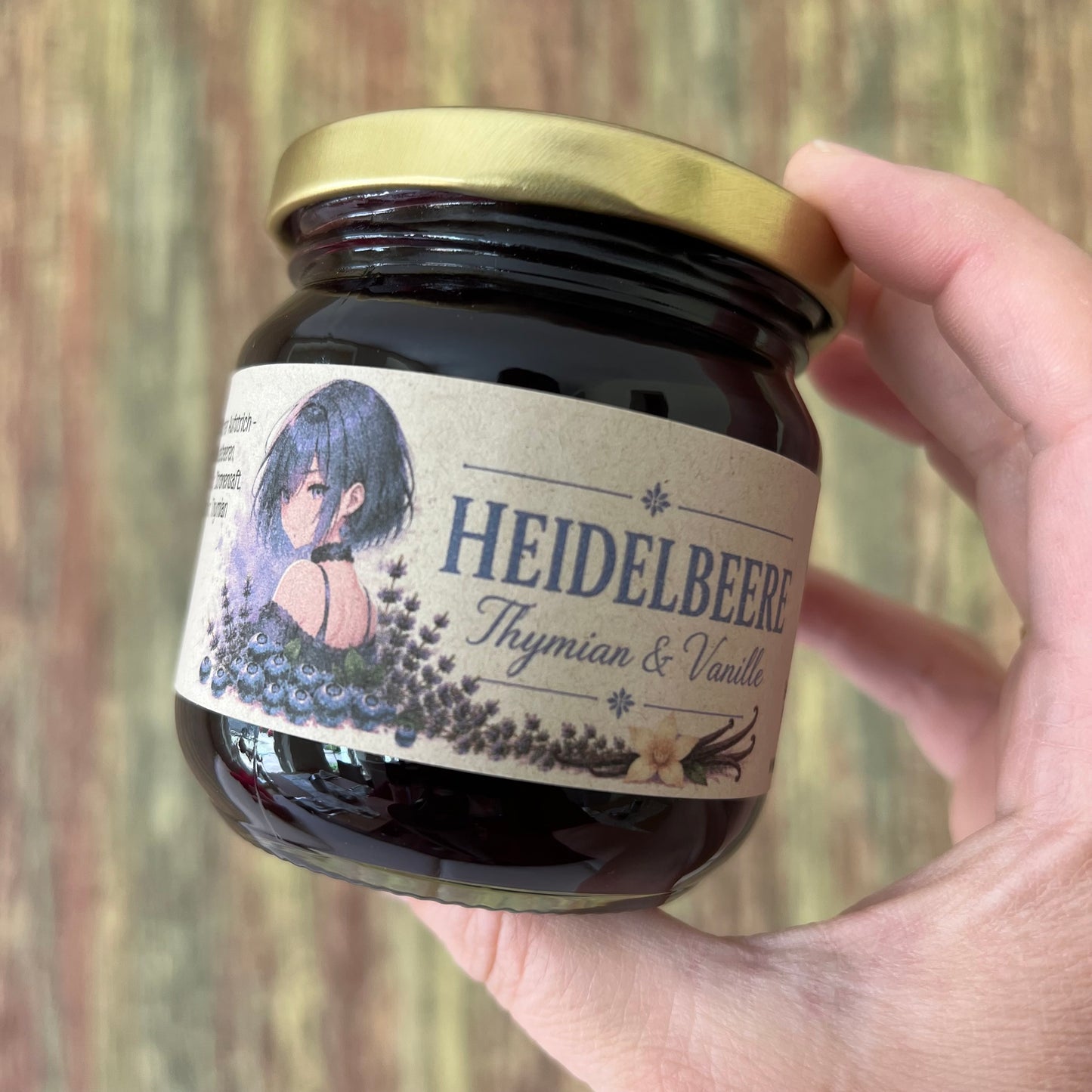 Heidelbeere mit Thymian - Fruchtaufstrich - 200 Gramm