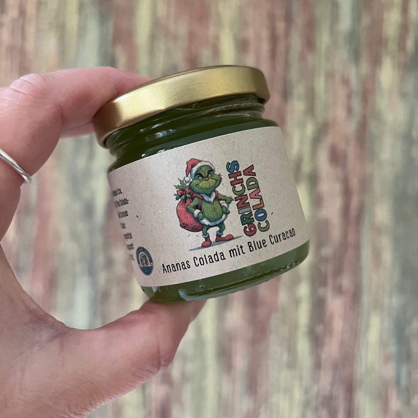 GRINCH´s Colada (Ananas mit Blue Curacao und Kokosnussmilch) - Fruchtaufstrich - 100 Gramm (mit Alkohol)