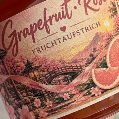 Grapefruit · Rosé – Fruchtaufstrich - 100 Gramm (mit Alkohol)